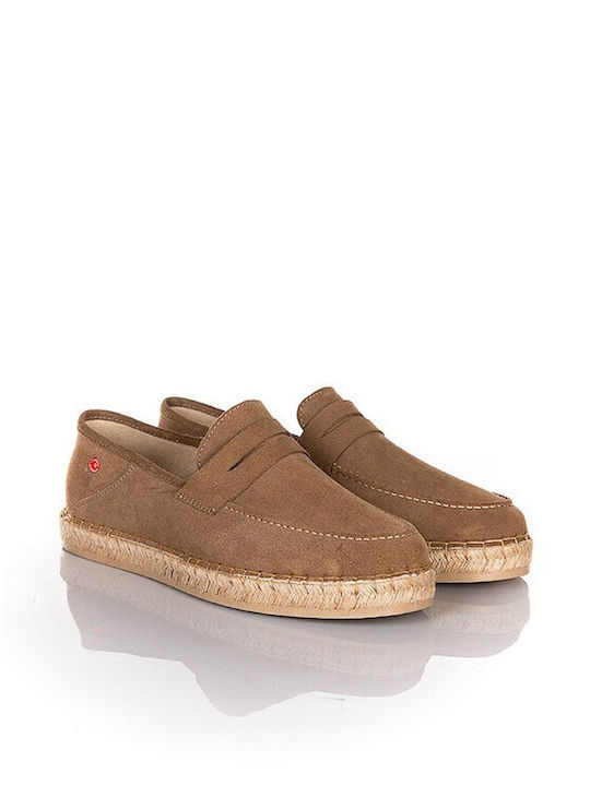 Suede Men's Loafers in Brown Colour