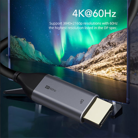 Video Cable USB-C male - DisplayPort Μαύρο 1.8m XY-8823