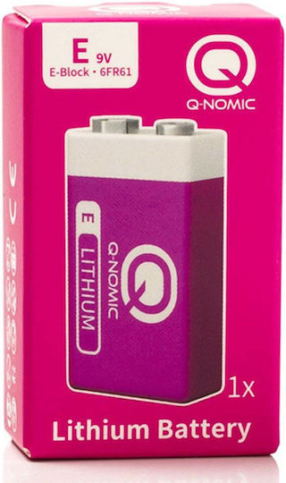 Q-Nomic Baterie de Litiu 9V Pentru Detectoare de Fum și Sisteme de Securitate 1 Buc