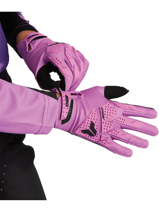 Thor Launchmode Sommerzeit Damen Motorradhandschuhe Rosa