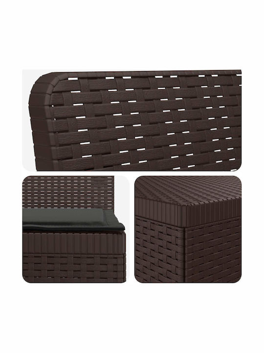 Outdoor Corner Sofa Made of Polypropylene with Cushions