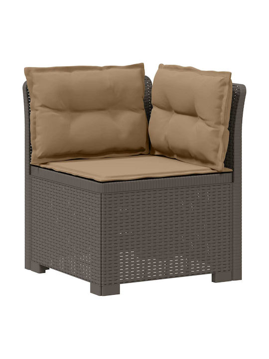 Outdoor Corner Sofa Made of Polypropylene with Cushions