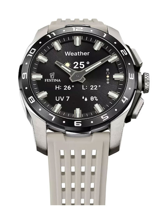 Festina Ceas Bărbați Digital 44mm Cu Baterie Cu Curea Din Cauciuc Gri