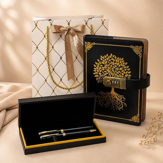 Velve Set de birou cu notepad și stilou 3 bucăți
