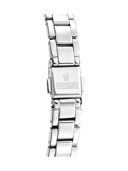 Festina Ceas Dama 26mm Cu Baterie Și Brățară Din Metal Argintie