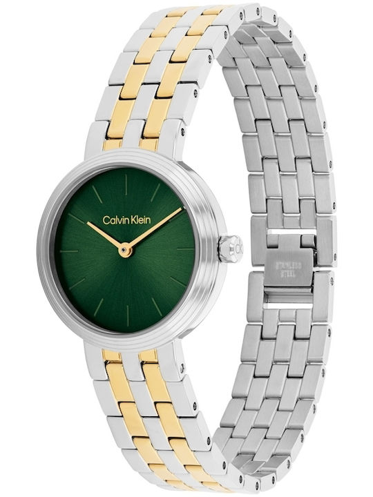 Calvin Klein Дамски Часовник 26mm Кварцов с Сребриста Метална Верижка
