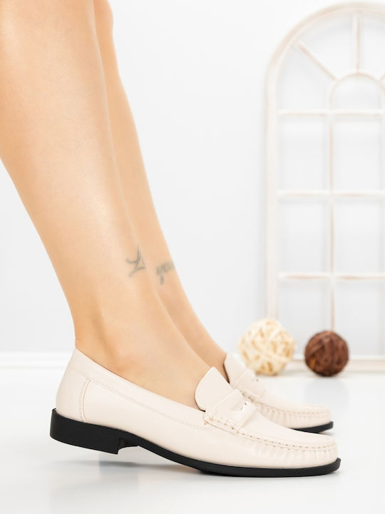 Damen Mokassins in Beige Farbe