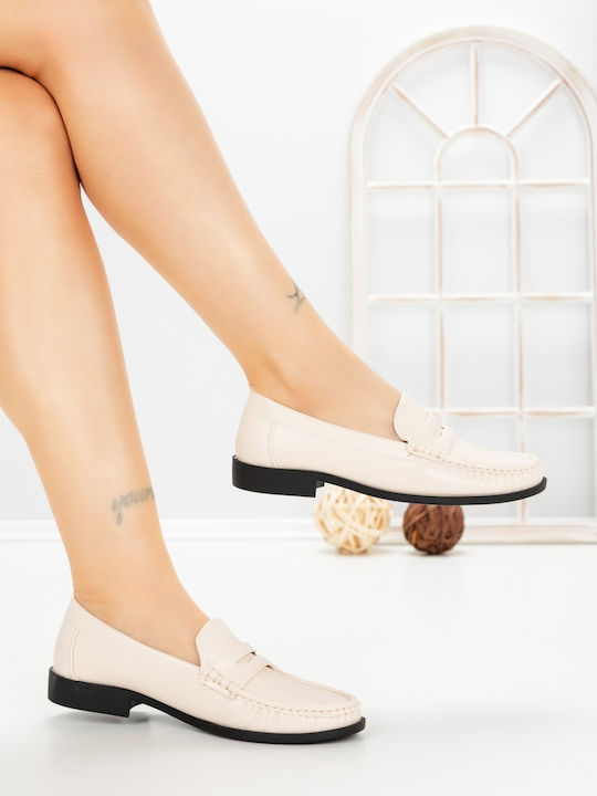 Damen Mokassins in Beige Farbe