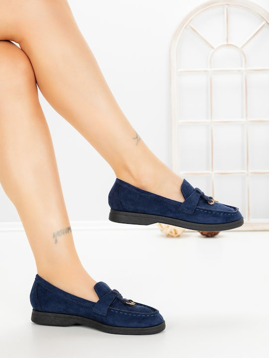 Damen Mokassins in Blau Farbe
