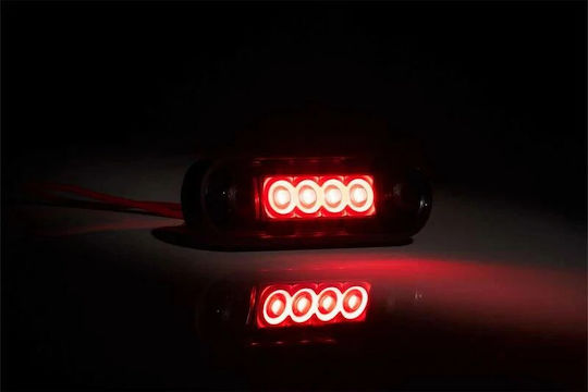 Led Side Truck Volume Light Fristom 4 Smd Led Red 12v24v Tinted E-mark