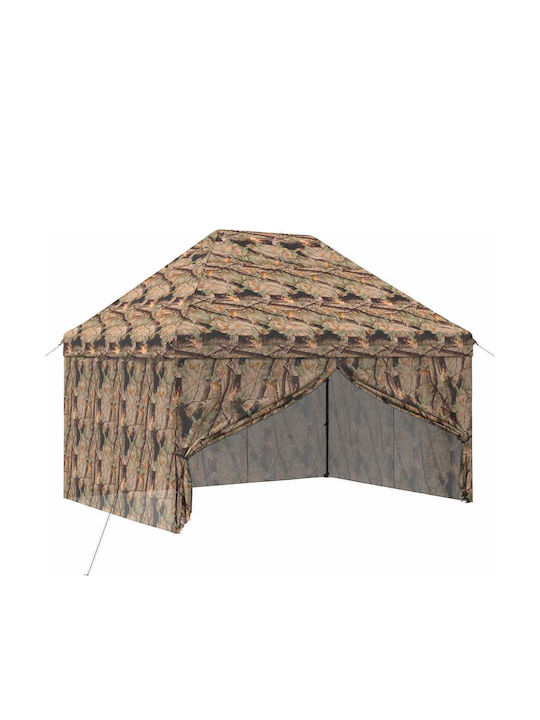 vidaXL Seitliches Sonnenschirm-Rolle für Garten Schwarz 3x4.5m