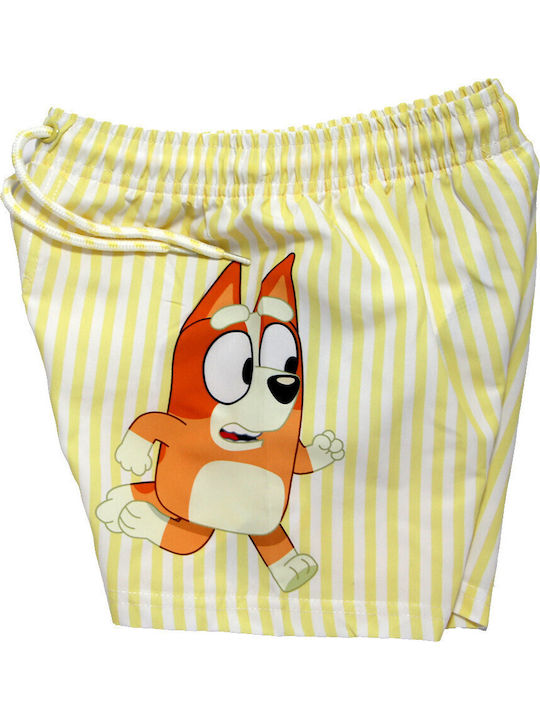 Bluey Kinder Badebekleidung Badeshorts Gelb-Weiß Gestreift