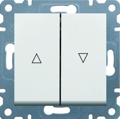 Hager Lumina 2 Wall Switch Rolling Shutters Double Without Frame White