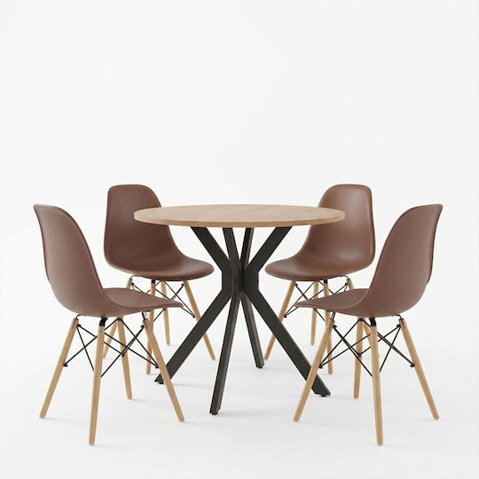 Τραπεζαρία Julita 5τμχ 80x80εκ.