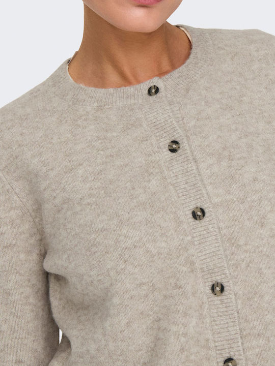 Women's Knitted Beige Cardigan