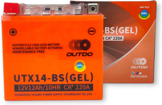 Outdo GEL Μπαταρία Μοτοσυκλέτας YTX14-BS