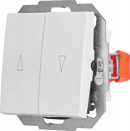 Elektro Plast Electrical Wall Switches Rolling Shutters Without Frame White