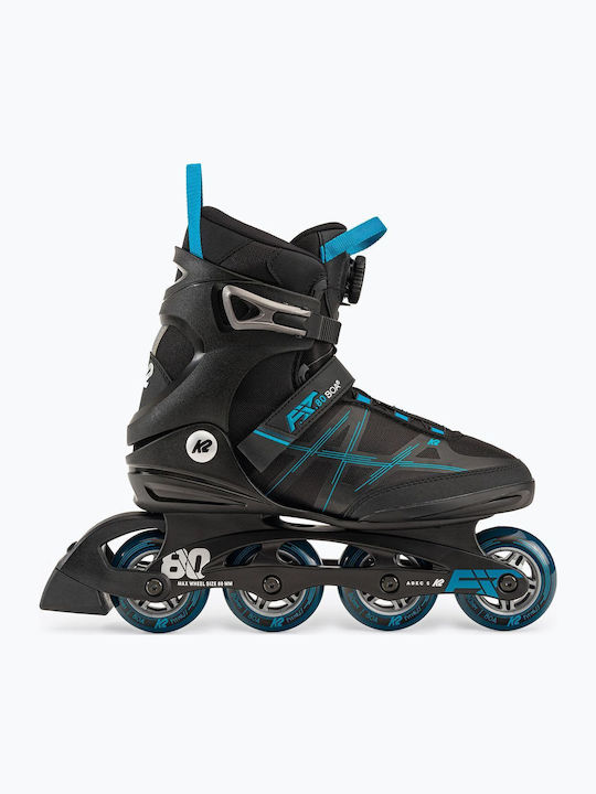 K2 F.I.T 80 Inline Rollers Μαύρα Ενηλίκων
