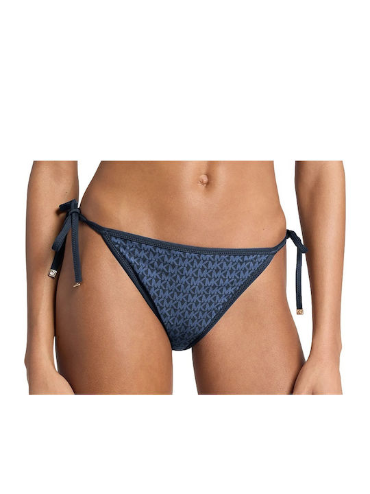 Bikinihosen Slip mit Schnürung in Marineblau