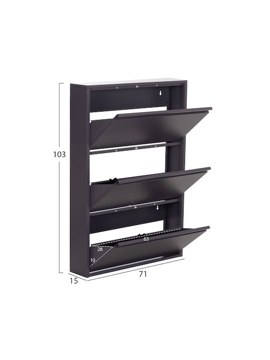Organizator Metalic Pentru Pantofi Stark 71x15x103cm