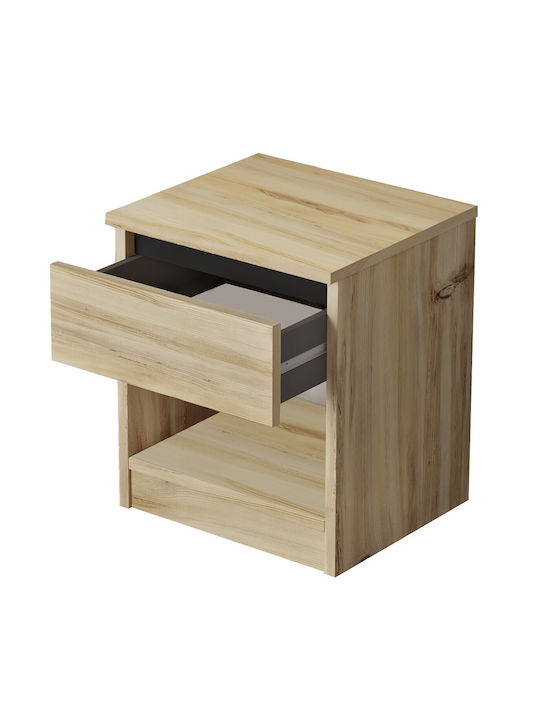 Κομοδίνο Ξύλινο Μπεζ 40x35.5x46.3cm