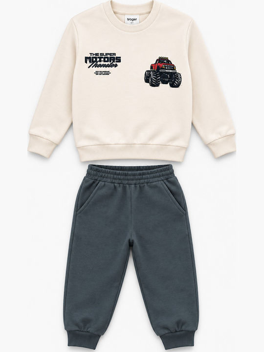 Kids Tracksuit Set With Ecru Top