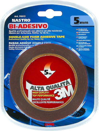 3M Autocolantă Bandă dublă față-verso Roșie 15mmx5m 1buc