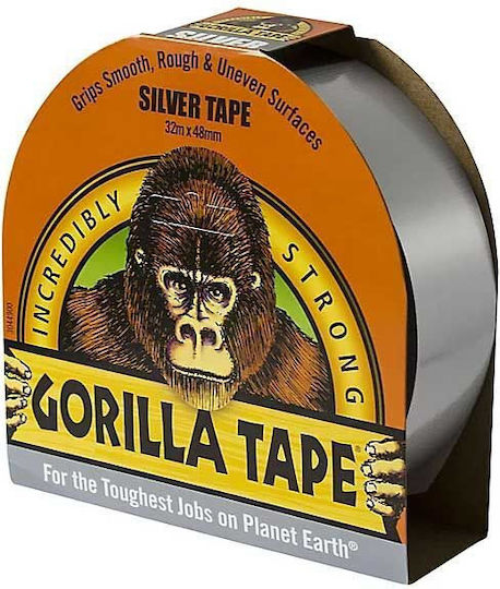 Gorilla Silver Self-Adhesive Fabric Tape Gray 48mmx32m 1pcs