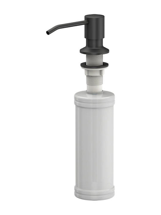 GraniteQ Drop-In Spüle aus Verbundgranulat mit Wasserhahn B77xT44cm Schwarz