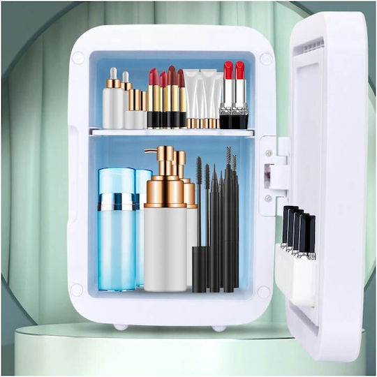 SPV Ψυγείο Καλλυντικών 4lt με Καθρέφτη, Φωτισμό LED & Λειτουργία Θέρμανσης Λευκό