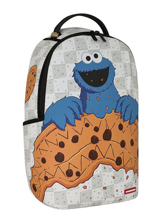 Sprayground Sesame Street Cookie Monster Shark Ученическа Раница Бяла