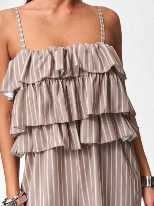 Women's Beige Jumpsuit