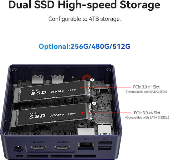 Beelink Mini S12 Pro PC ( N100/12GB DDR5/512GB SSD/W11 Pro)
