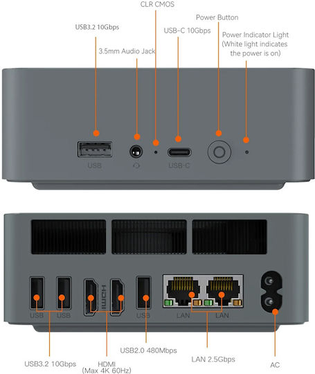 Beelink EQR7 Mini PC (Ryzen 7 7735U/16GB DDR5/500GB SSD/W11 Pro)