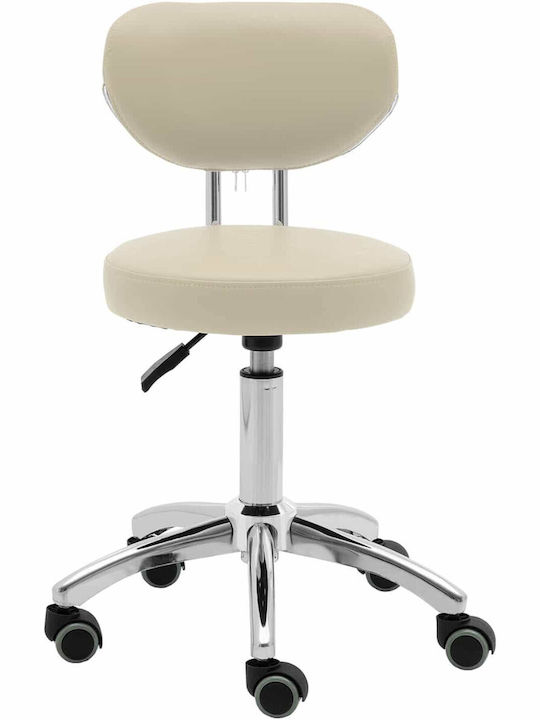 Office & Desk Stools With Backrest Beige 35x35x71cm