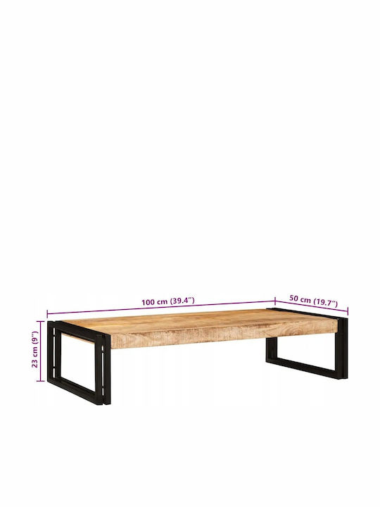 vidaXL Επιδαπέδια Ραφιέρα Μπάνιου Ξύλινη 100x50x23cm Καφέ