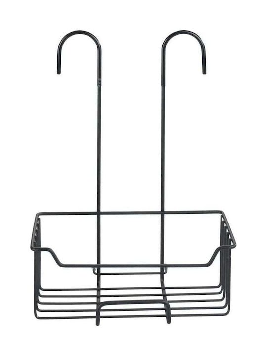 Wenko Milo Επιτοίχια Ραφιέρα Μπάνιου Μεταλλική Μαύρη