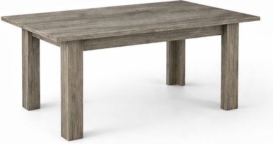 Faii Extendable Table from Solid Wood Ash Grey 160(+40)x90x78cm
