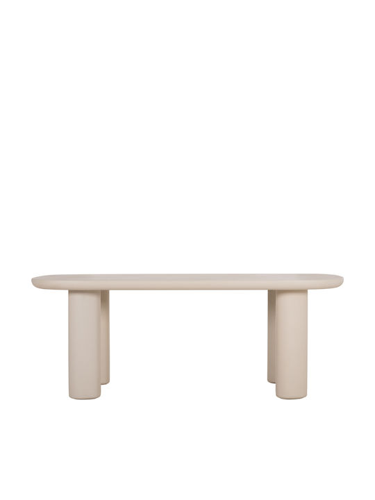 Kiora Esszimmer- und Küchentisch mit Beton-Oberfläche Beige 200x100x75cm