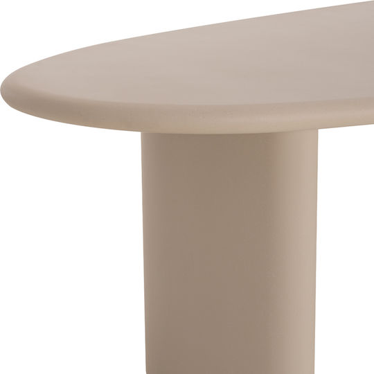 Fiber Oval Dining Room Table from Concrete Beige 240x100x75cm