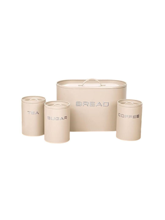 Set 4 Bucăți Vaze Pentru Cafea / Ceai Cu Capac Metalic Maro 4 Bucăți