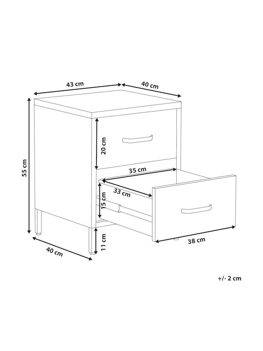 Τραπέζι Κουζίνας Μεταλλικό Γκρι 43x43x55εκ.