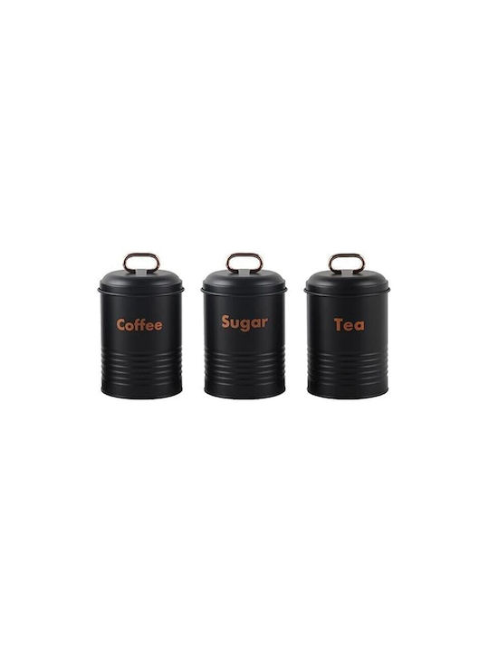 Vază Pentru Ceai / Cafea Cu Capac Metalic Negru 1 Bucată