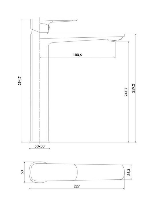 Cersanit Mixing Sink Faucet Silver