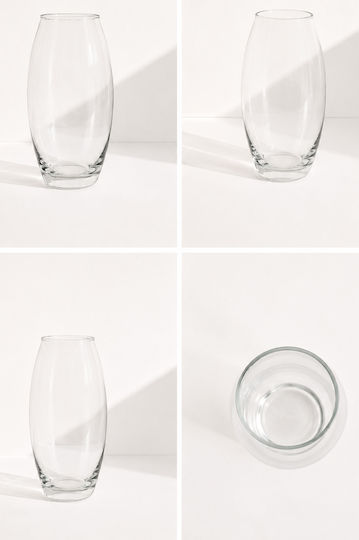 General Trade Διακοσμητικό Βάζο Glas Transparent 13x13x26cm 1Stück