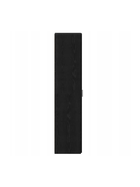 Cabinet Floor High Black Wood 30x42.5x185cm