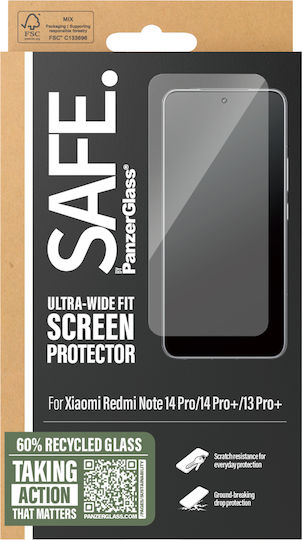 SAFE by PanzerGlass Ultra-Wide Fit Screen Protector (Xiaomi Redmi Note 14 Pro | 14 Pro+ | 13 Pro+ |) SARNUWFG59453