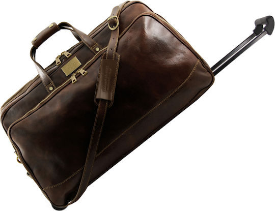 Tuscany Leather Bora Bora Sack Voyage Dark Brown made of Leather L60xW30xH32cm
