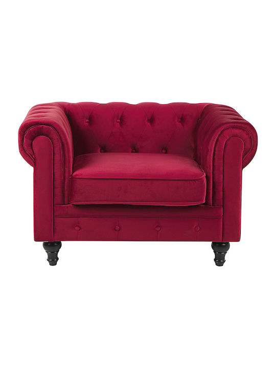 Velvet Armchair Red 110x75x70cm