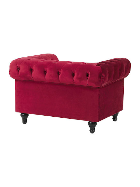 Velvet Armchair Red 110x75x70cm